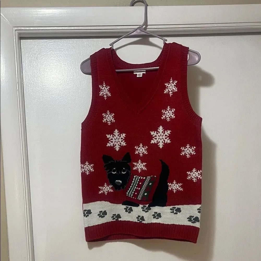 Xhilaration Vibrant Red dog Christmas vest size medium